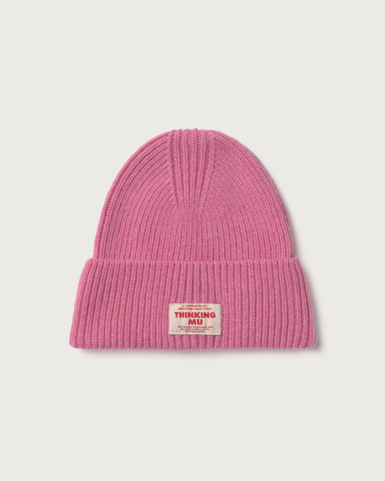 Gorro lana rosa Amor sostenible silueta - 1
