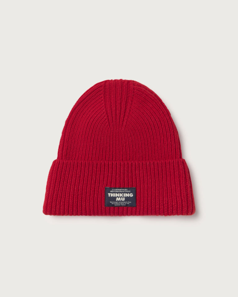 Gorro lana rojo Amor sostenible silueta - 1