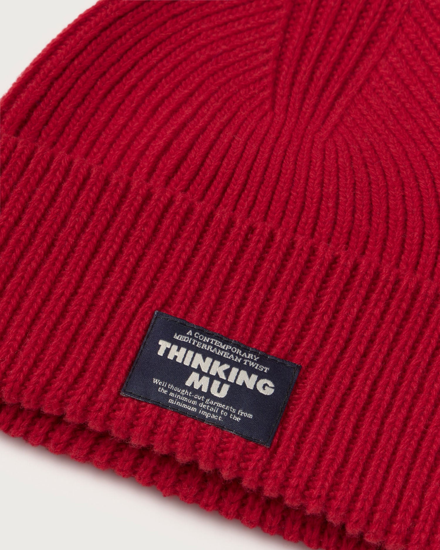 Gorro lana rojo Amor sostenible silueta - 2