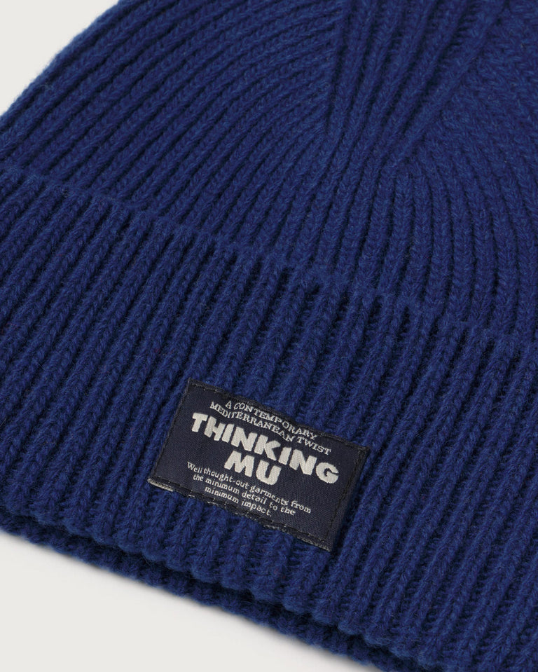 Gorro lana azul Amor sostenible silueta - 2