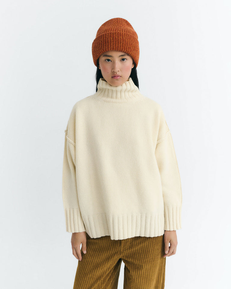 Gorro lana naranja Ruby sostenible - 2