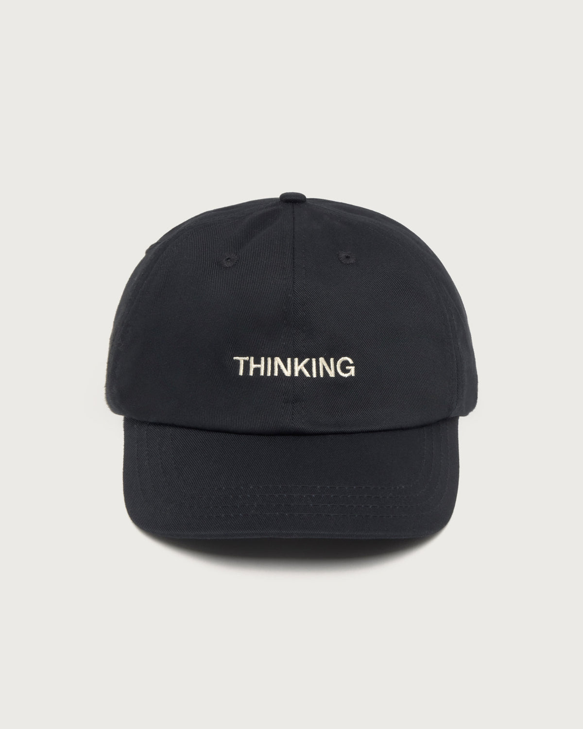 Gorra negra bordada Thinking Chris sostenible silueta - 2