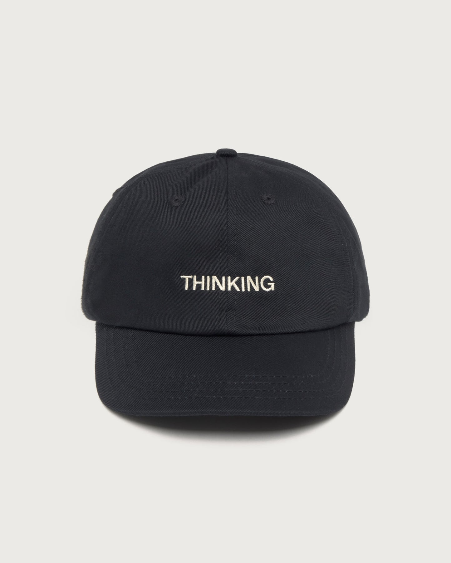 Gorra negra bordada Thinking Chris sostenible silueta - 2