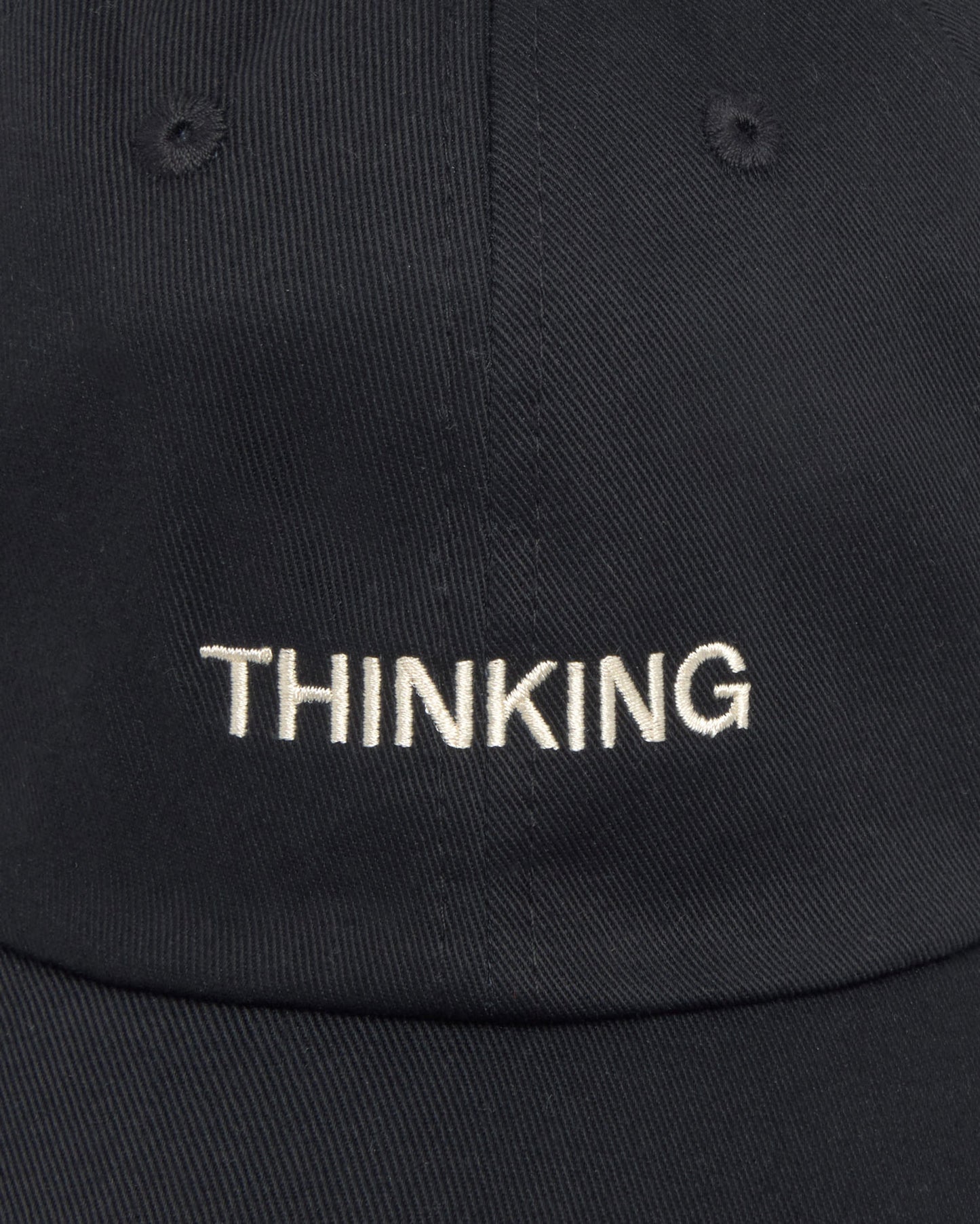 Gorra negra bordada Thinking Chris sostenible silueta - 4