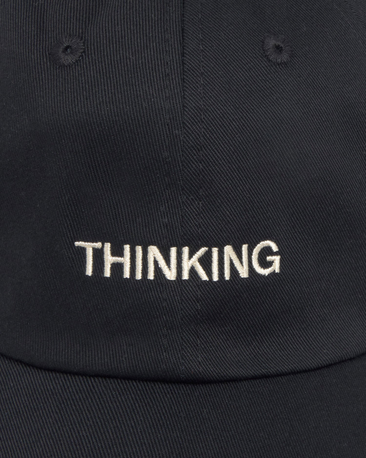 Gorra negra bordada Thinking Chris sostenible silueta - 4