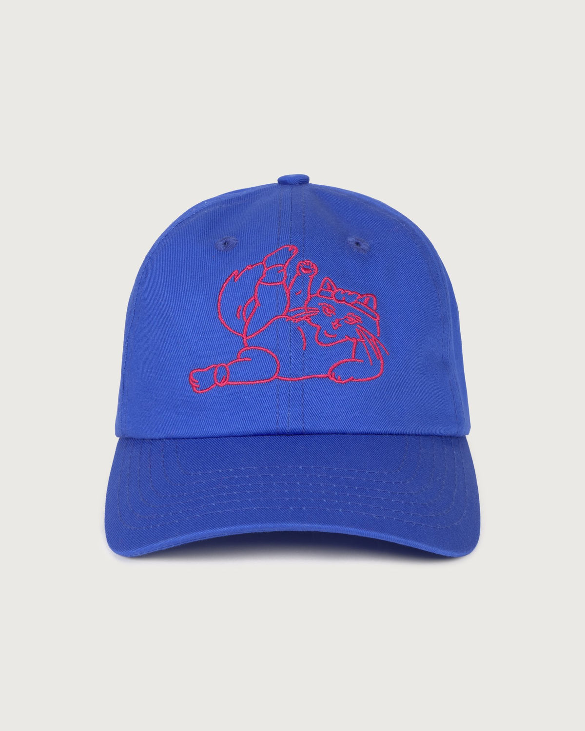 Gorra meowrobics azul sostenible silueta - 2