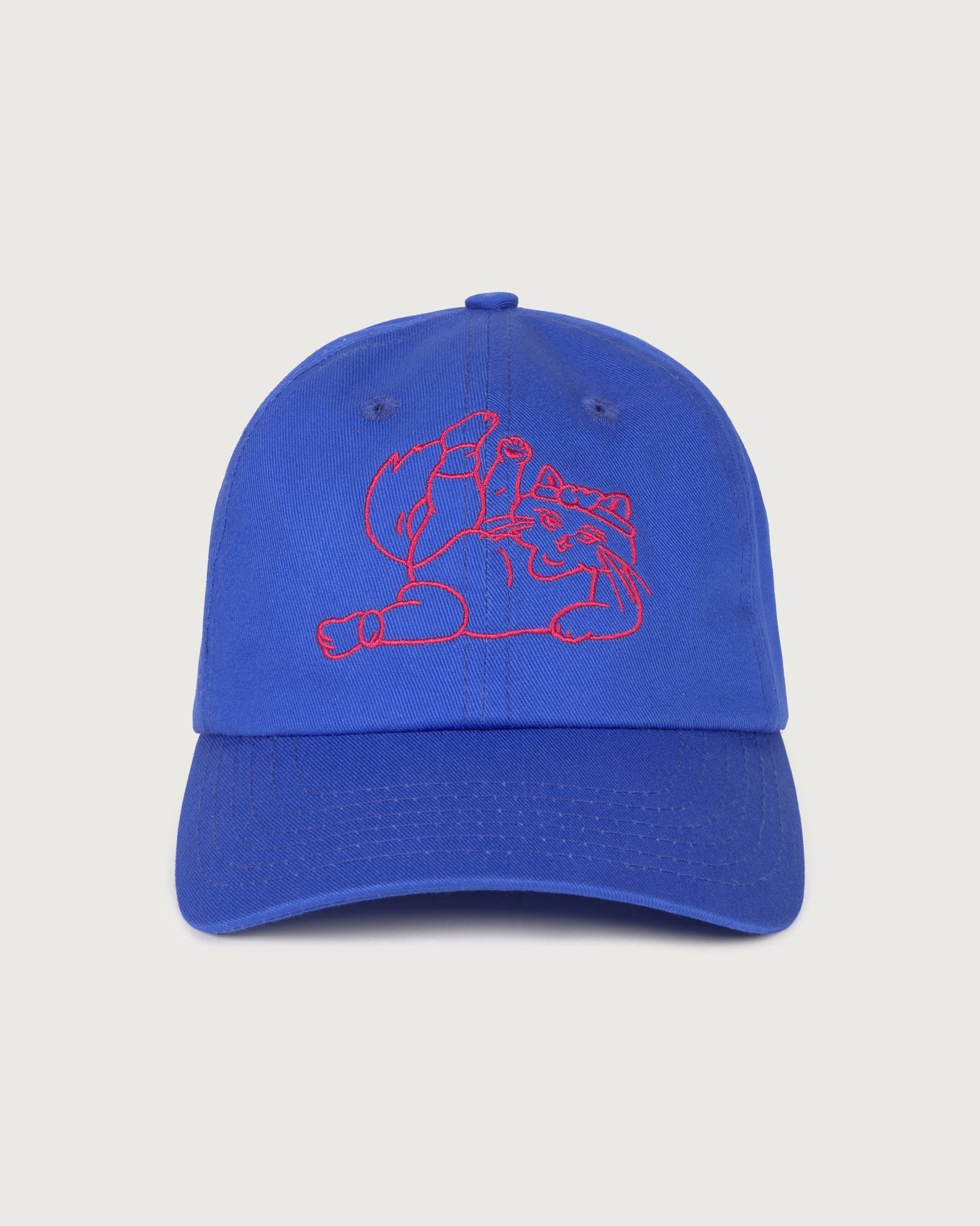 Gorra meowrobics azul sostenible silueta - 2