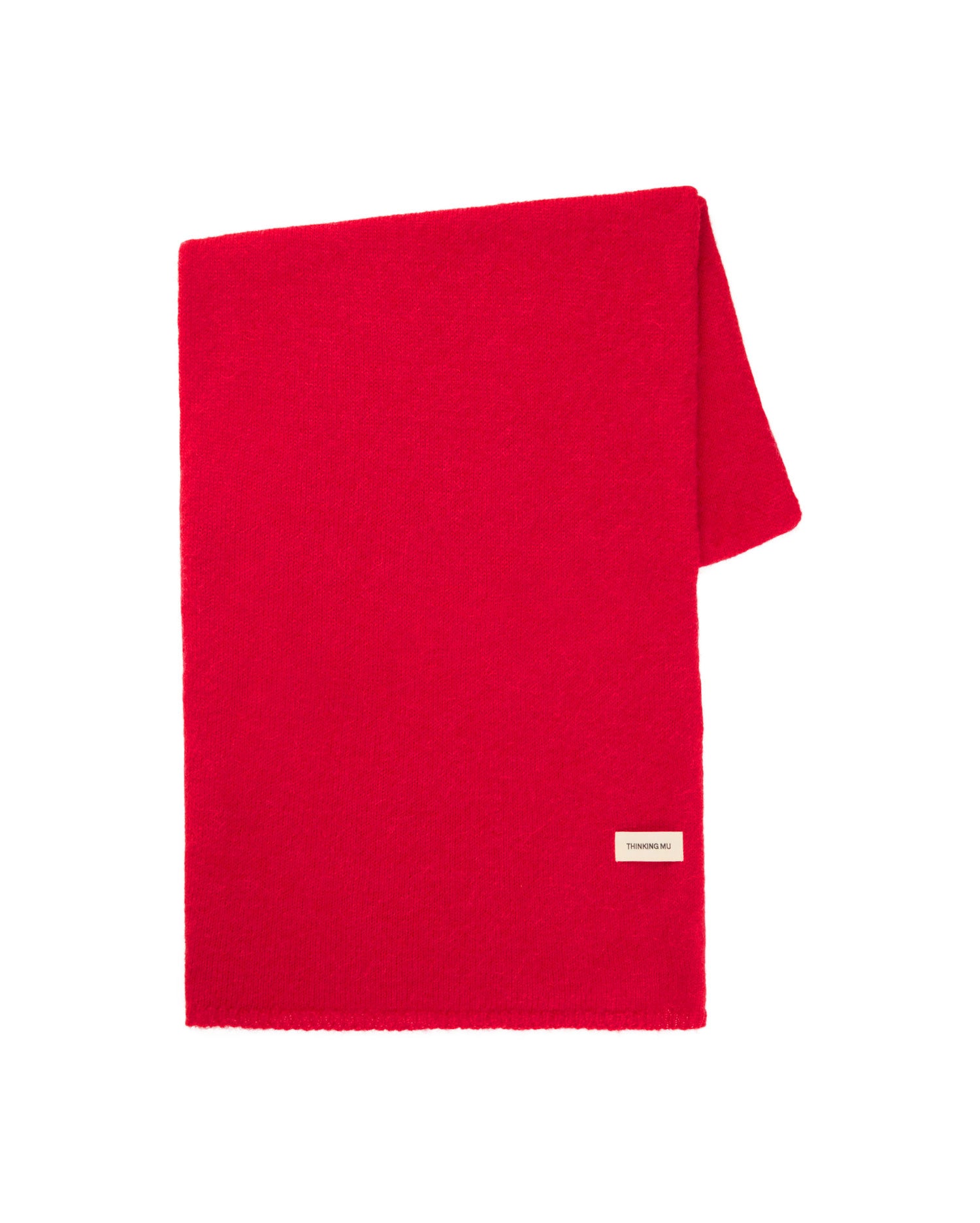 Bufanda roja lana alpaca Lauren sostenible - silueta 1