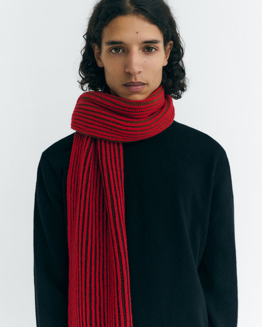Bufanda lana roja Ghede sostenible - 2