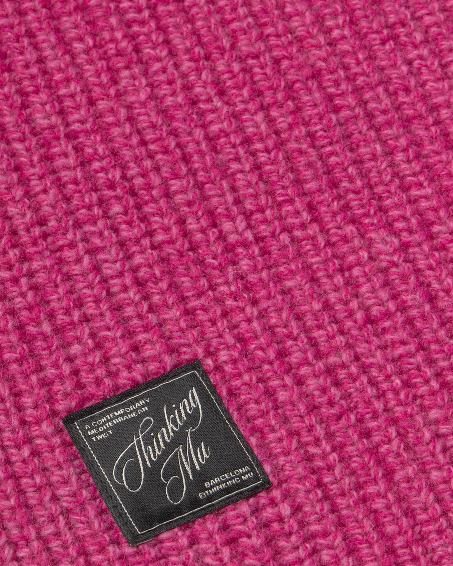 Bufanda lana rosa Ghede sostenible silueta - 3