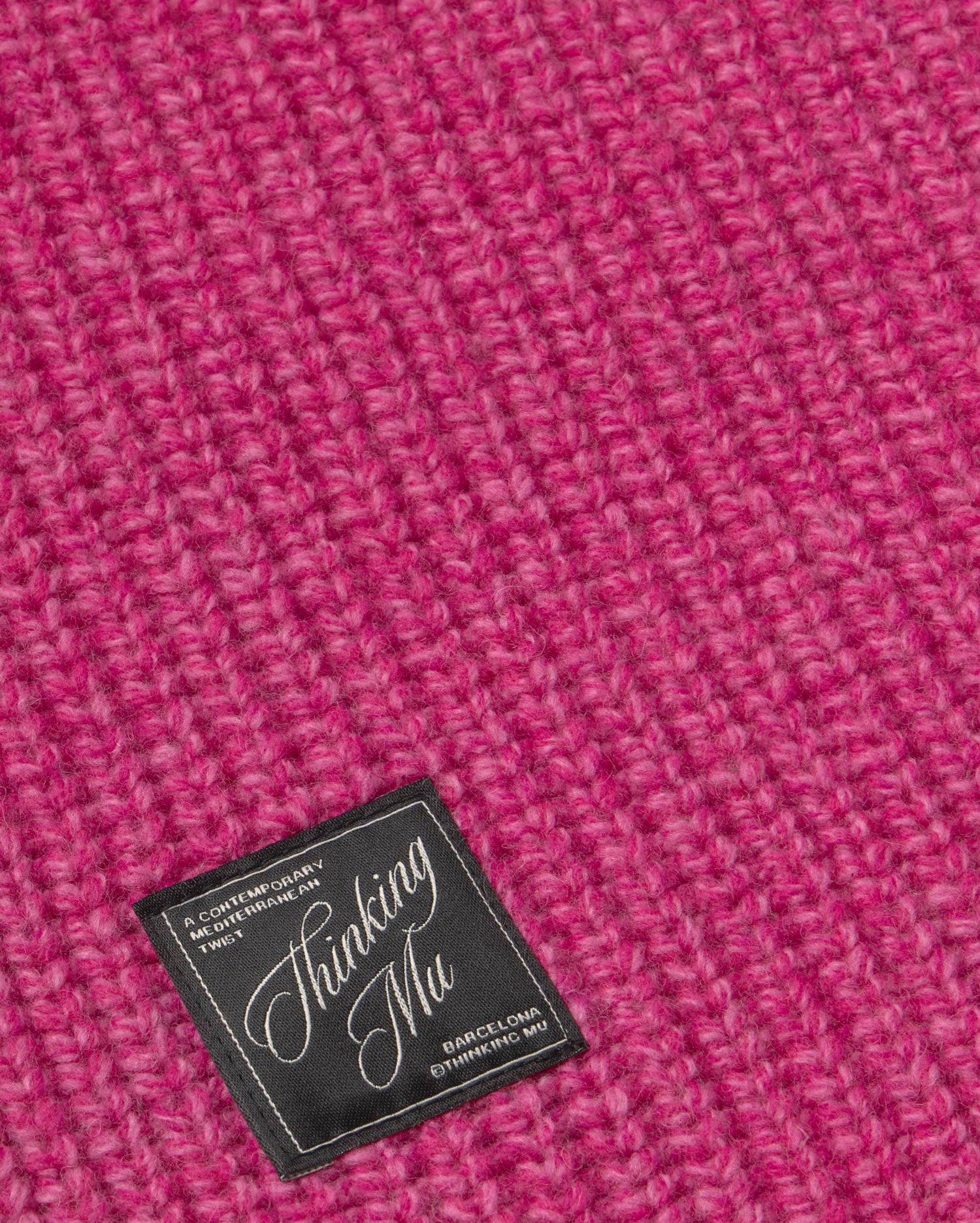 Bufanda lana rosa Ghede sostenible silueta - 3