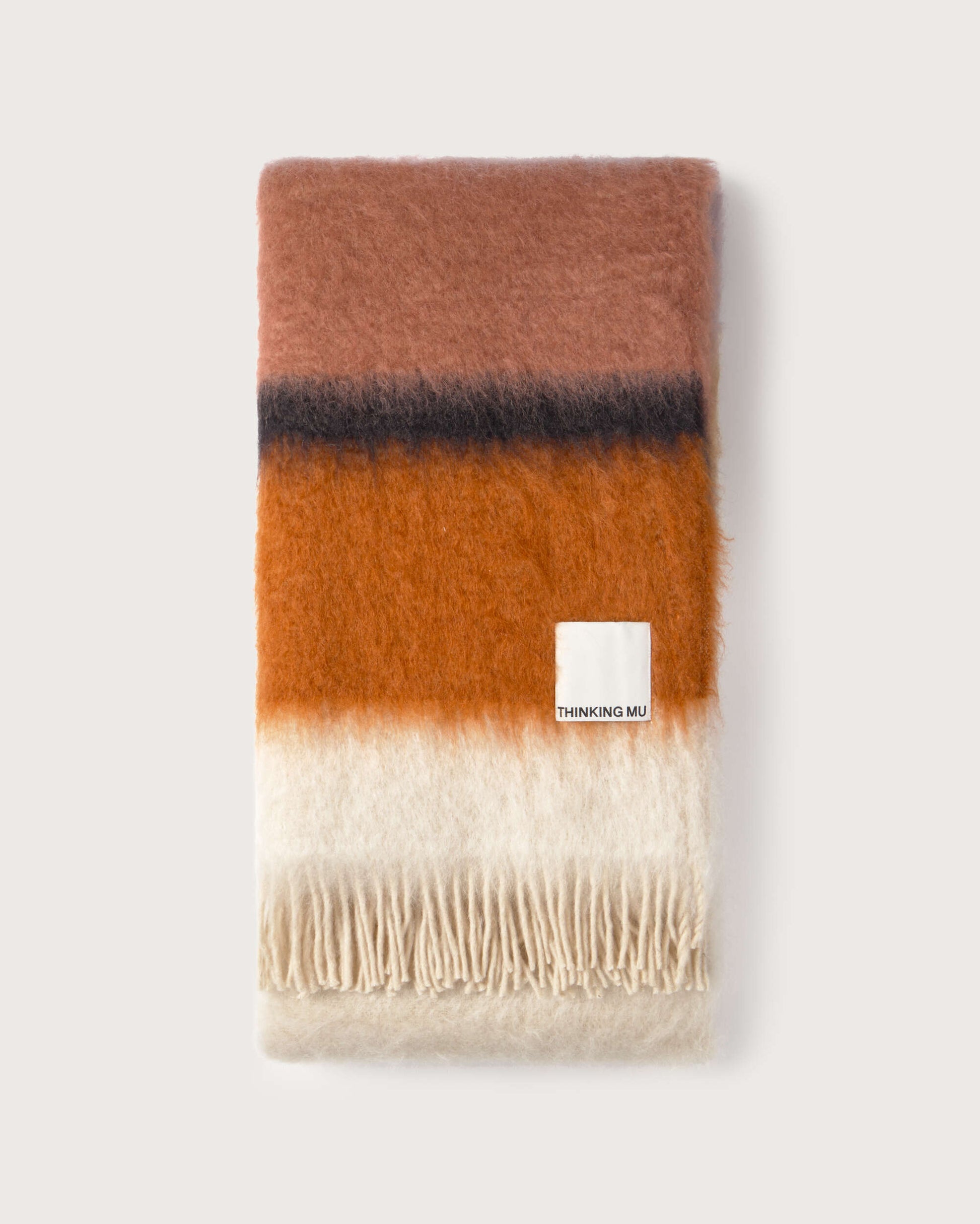 Manta multicolor naranja Serenity - silueta 1