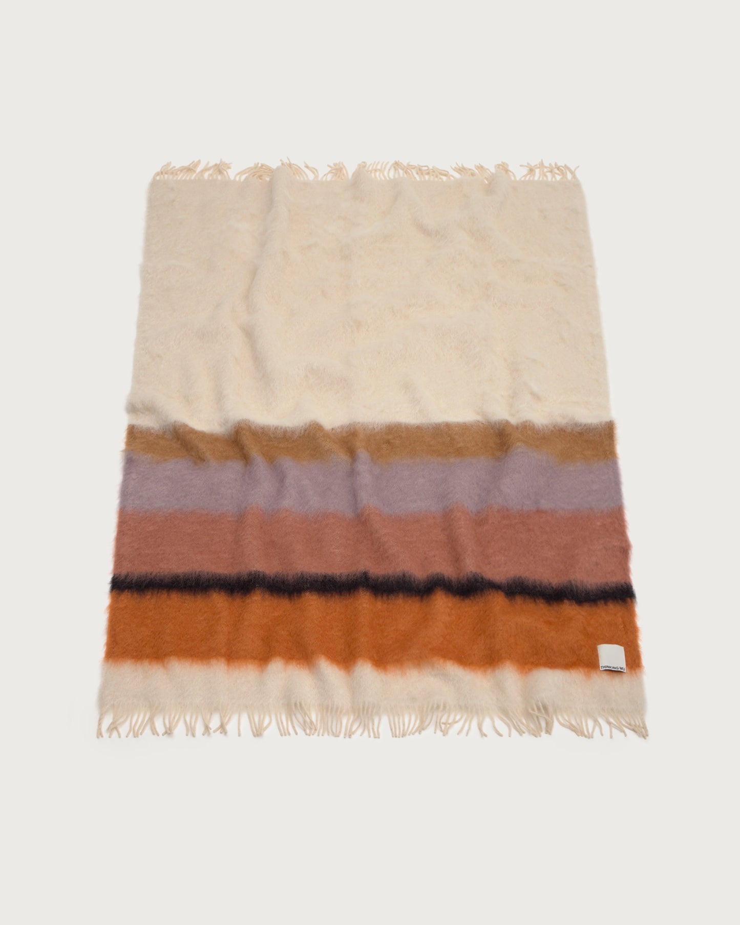 Manta multicolor naranja Serenity - silueta 2