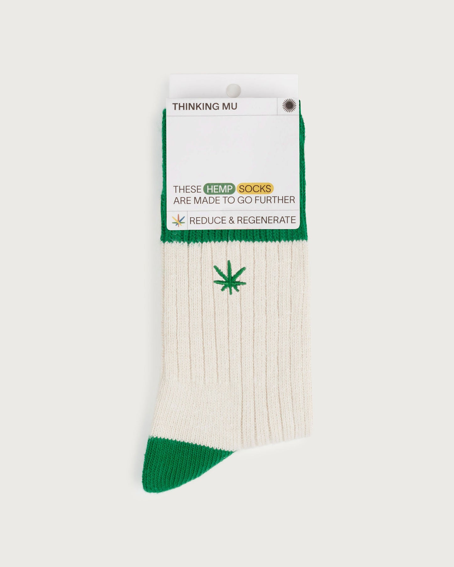 Calcetines verdes Hemp Peu  - silueta 5