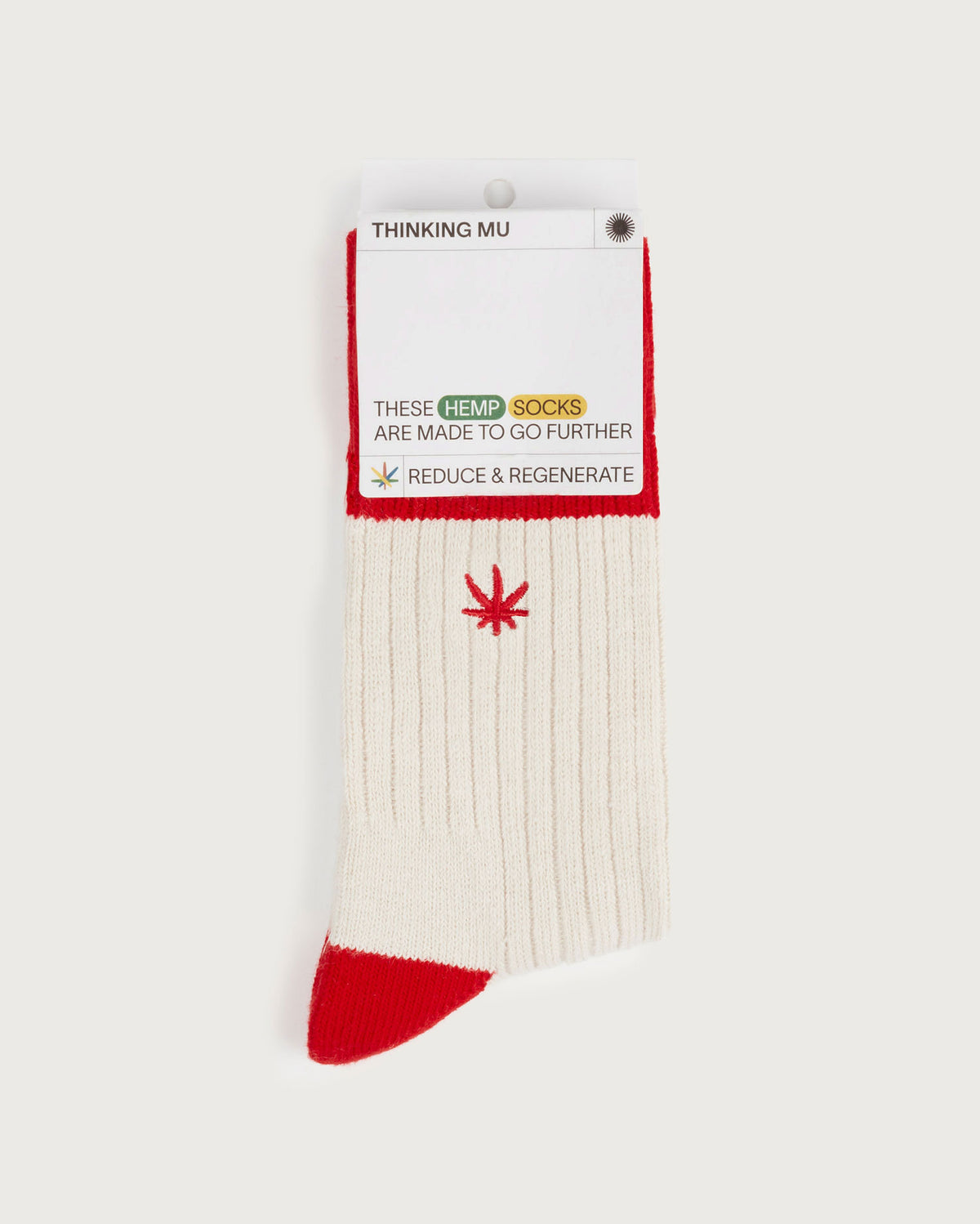 Calcetines rojos Hemp Peu - silueta 5