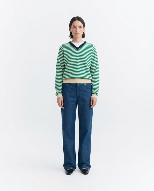 Jeans tiro bajo tinte natural  indigo Kettan