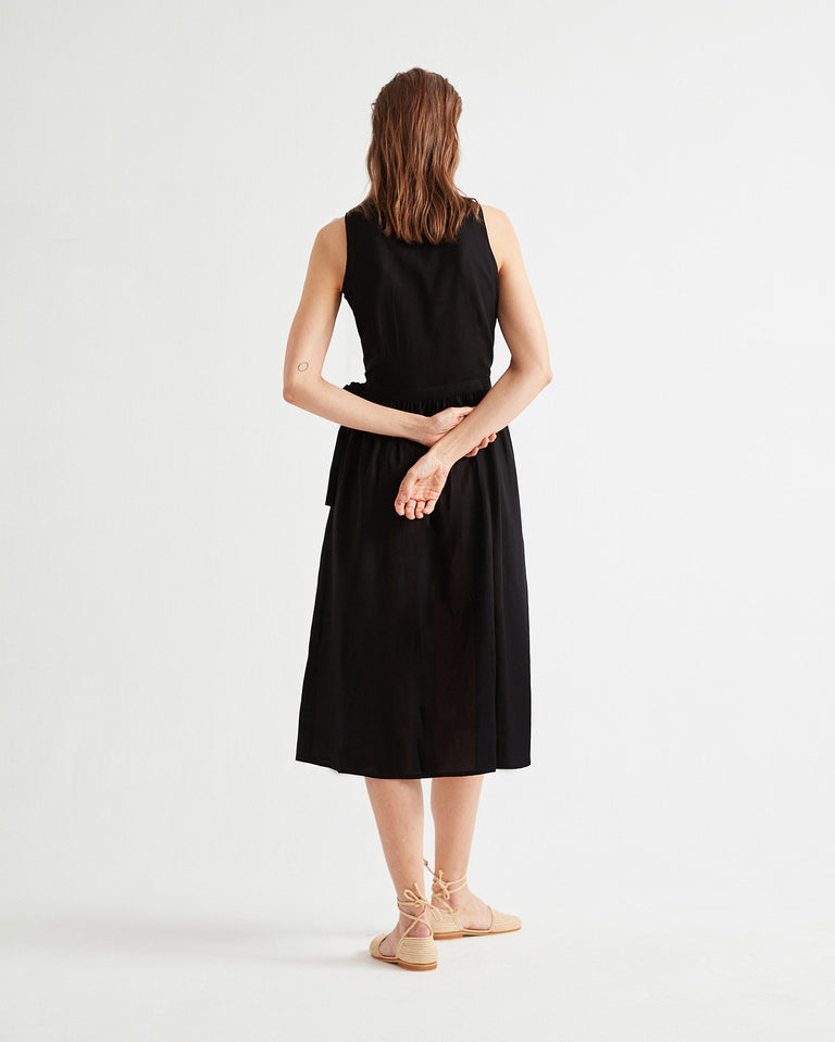 Vestido amapola negro sustainable clothing outlet-3