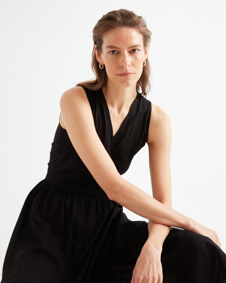 Vestido amapola negro sustainable clothing outlet-2