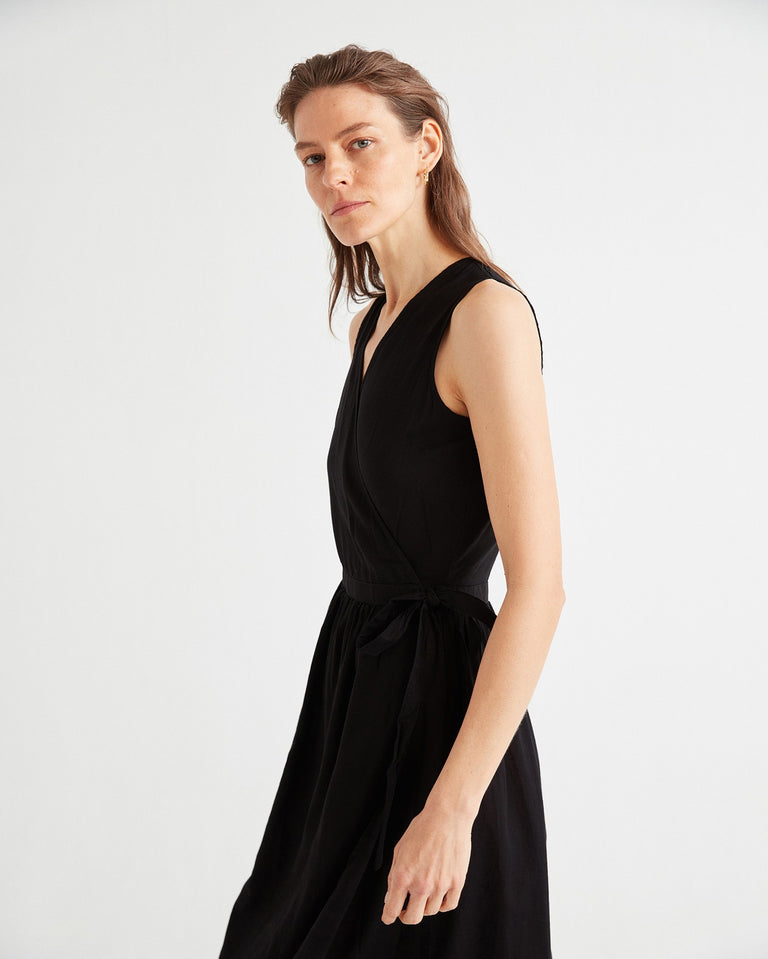 Vestido amapola negro sustainable clothing outlet-4