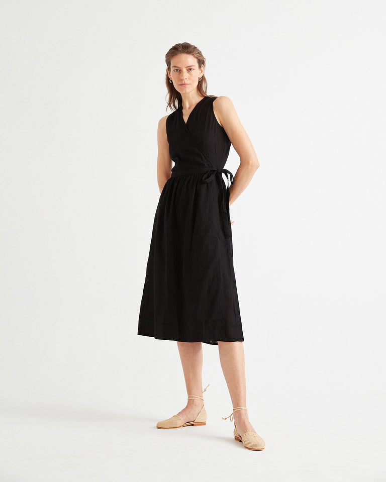 Vestido amapola negro sustainable clothing outlet-1