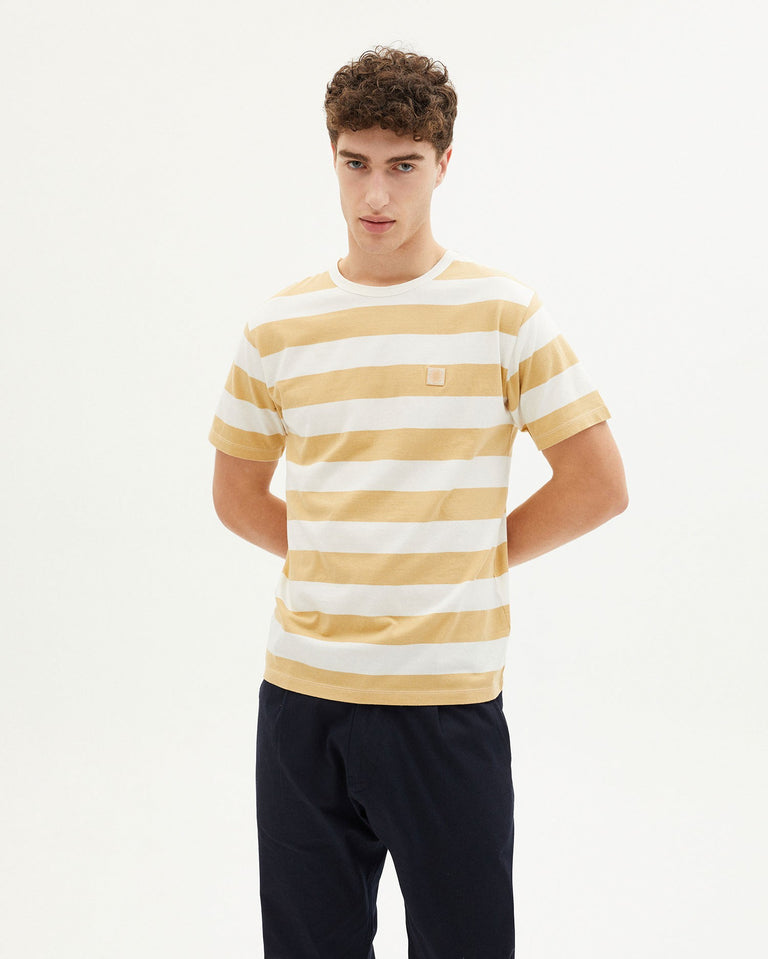 Camiseta rayas mustard-1