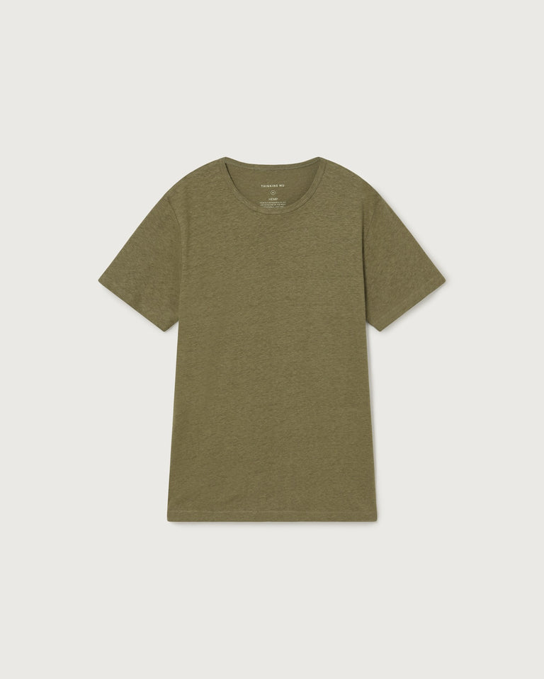 Camiseta verde Hemp-silueta