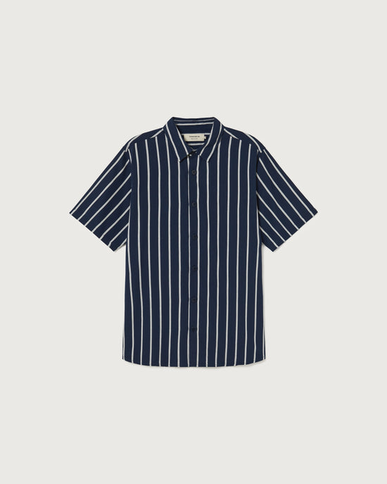 Camisa tom rayas navy sustainable clothing outlet-silueta