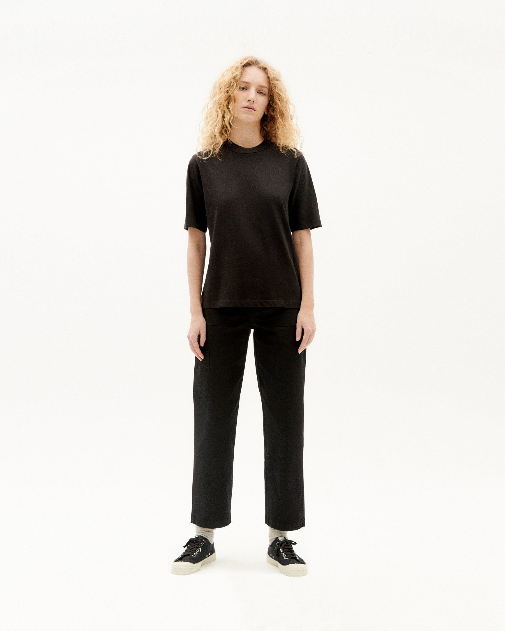 Basic black Mock T-shirt