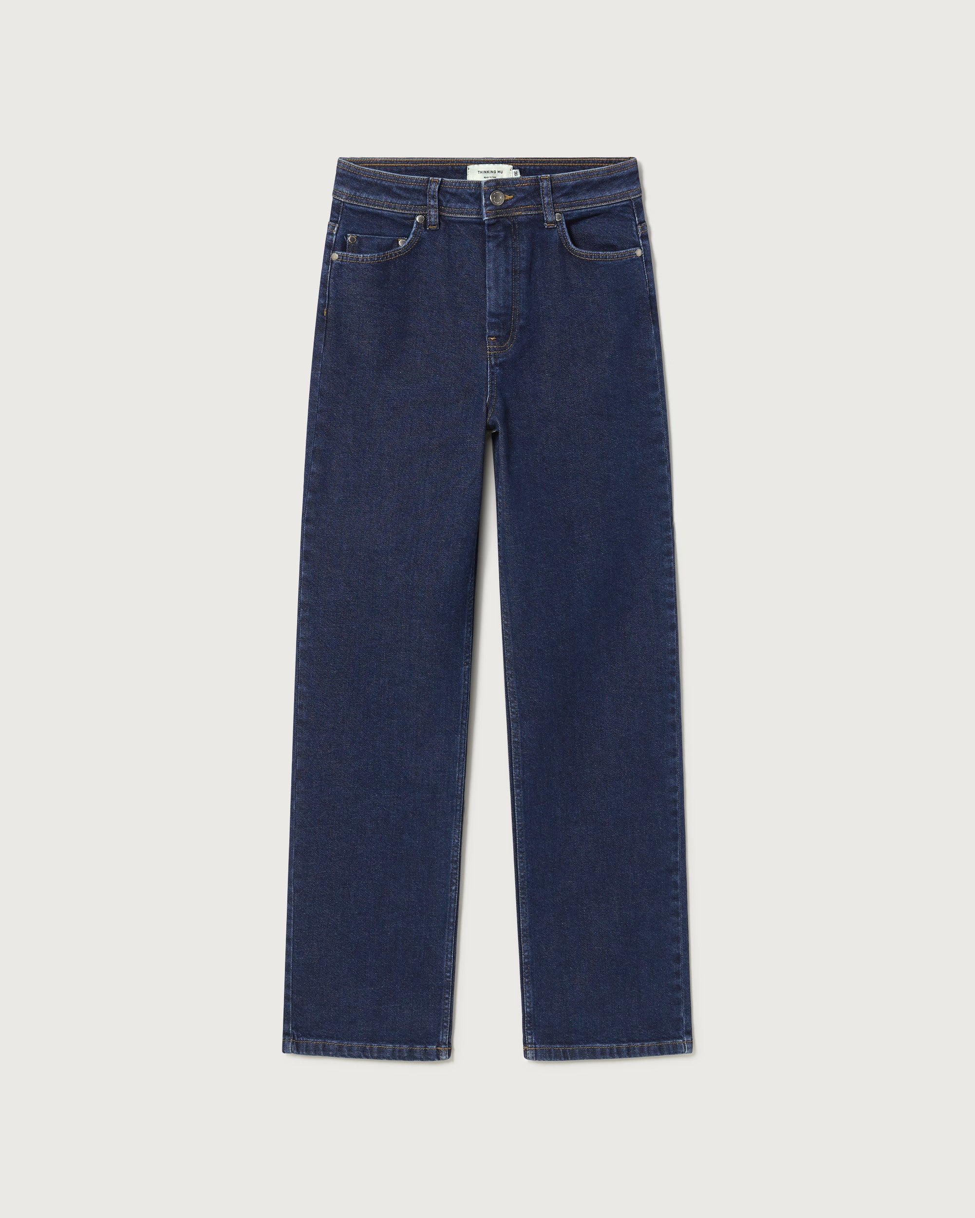 Theresa dark clean denim sustainable women's pants : Thinking Mu
