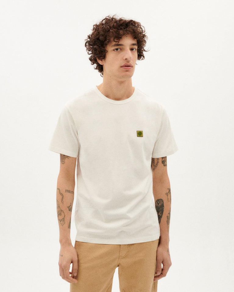 Camiseta blanca Sol verde-3