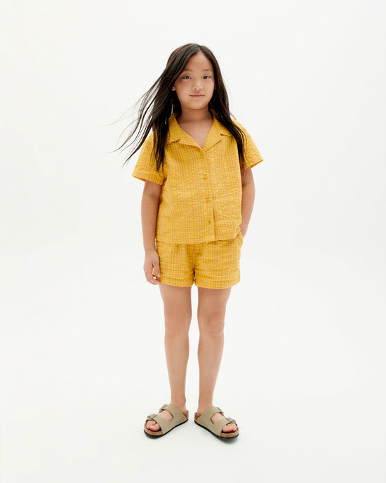 Niños camisa amarilla seersucker gia-2