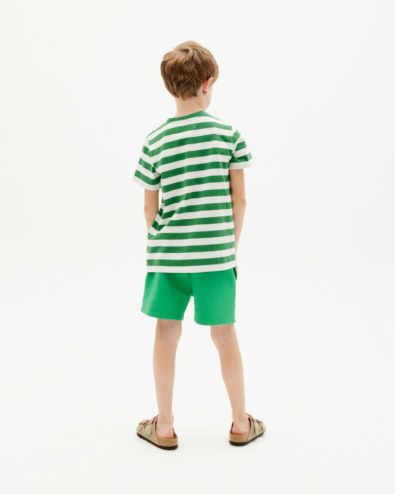 Niños camiseta rayas verdes-4