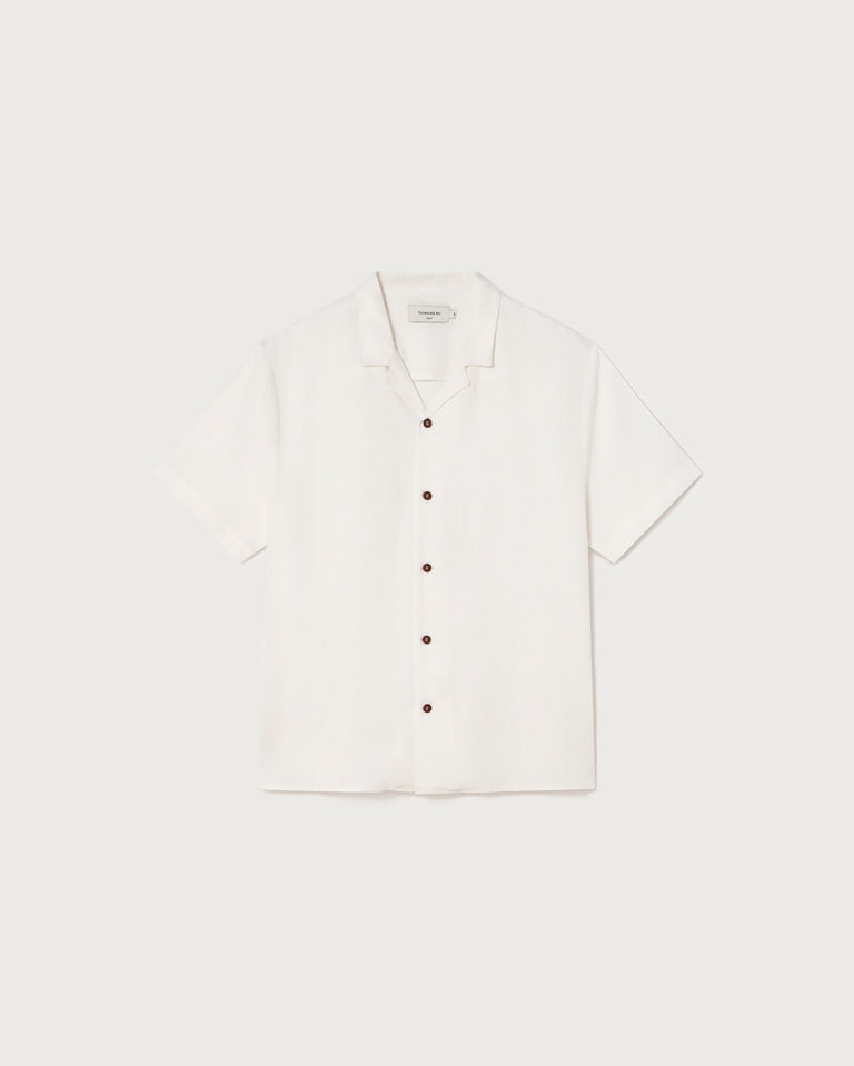 Camisa blanca hemp Jules sostenible -silueta 1