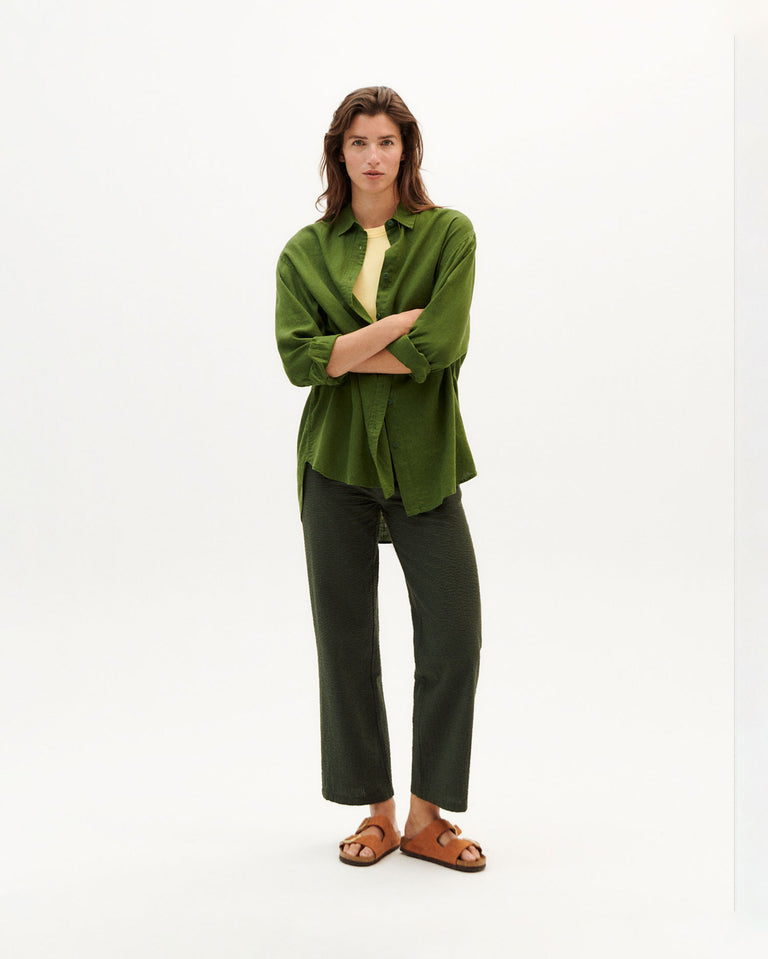 Blusa verde Hemp Gia oversize-2