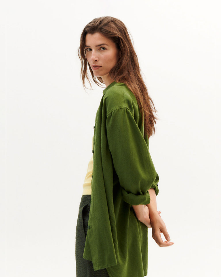 Blusa verde Hemp Gia oversize-5