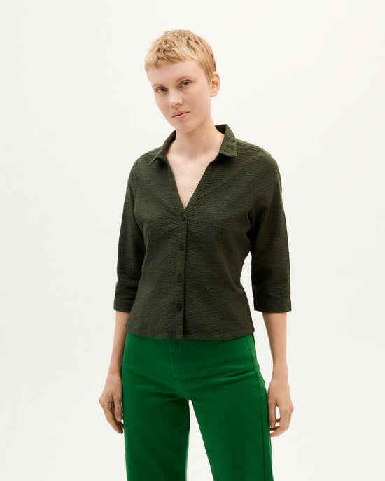 Blusa verde Seersucker Tegra-1