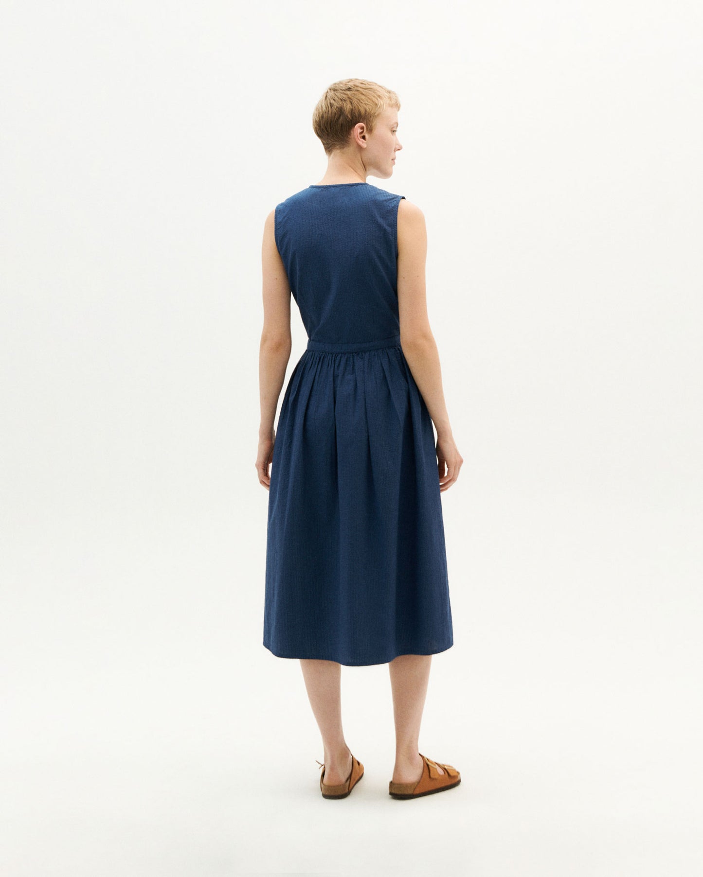 Vestido navy Seersucker Amapola-3