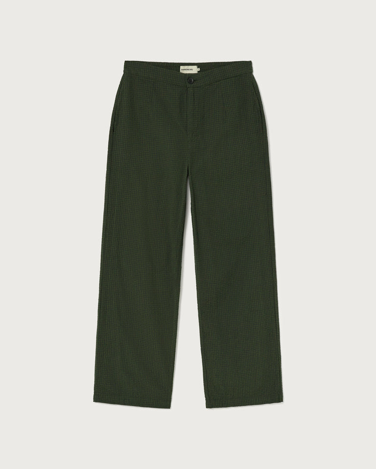 Pantalón verde Mariam seersucker checks-5
