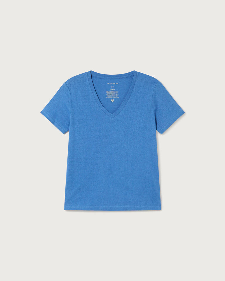 Camiseta azul Hemp Clavel-5