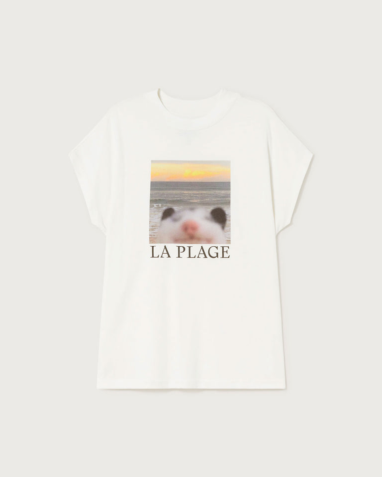 Camiseta blanca La plage-5